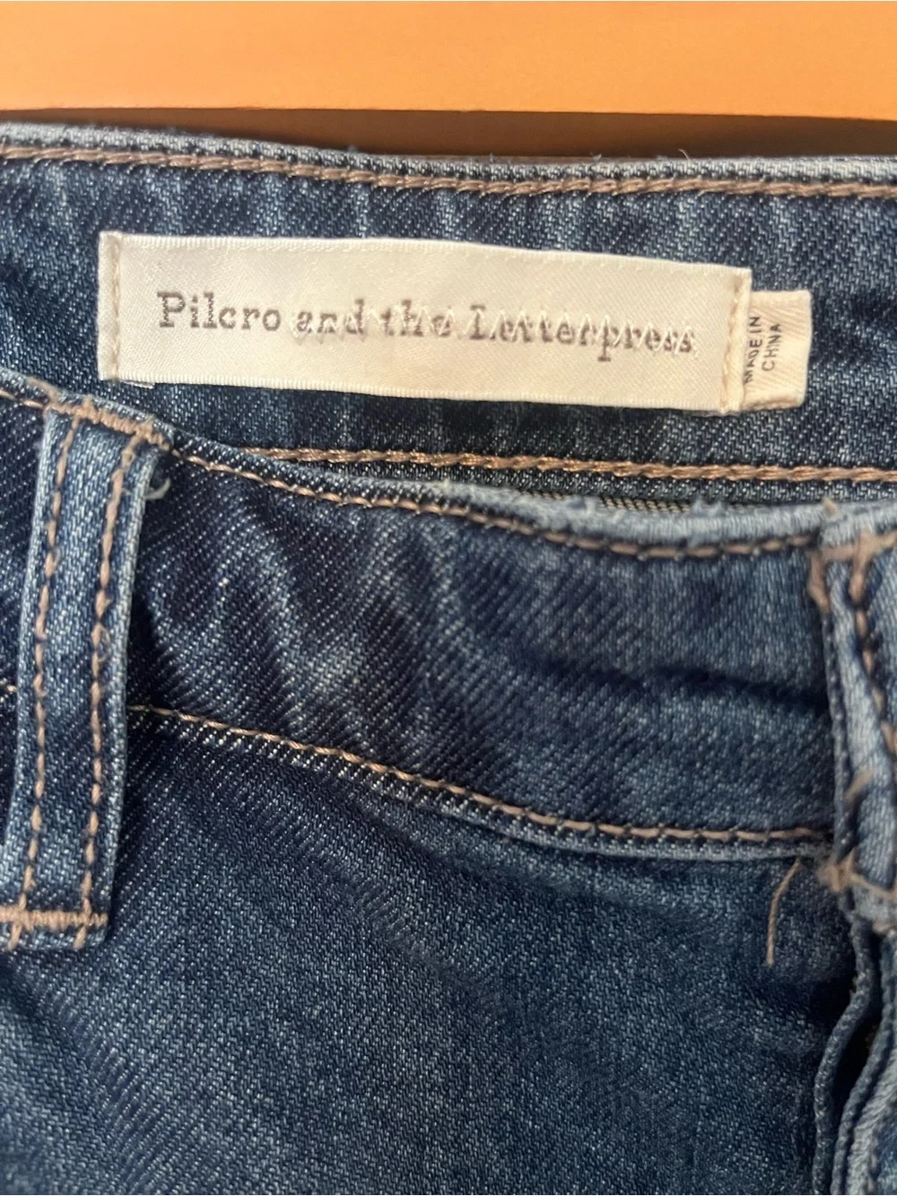 Pilcro Anthropologie High-Rise Sequined Flare Jeans Size 32 Denim - Picture 7 of 14